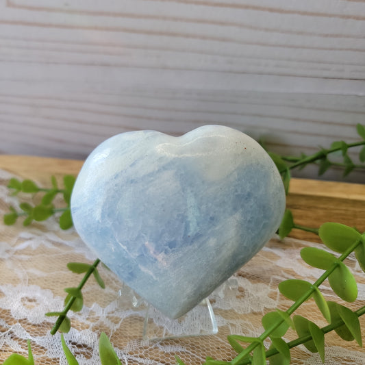 Blue Calcite Heart