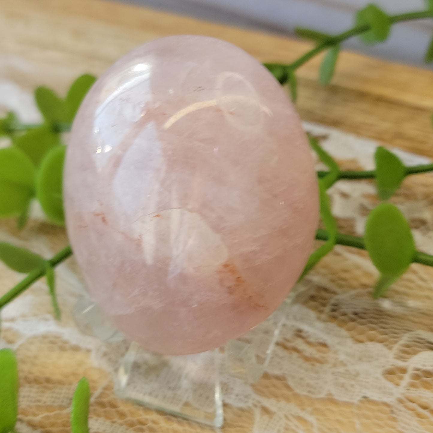 Rose Quartz pebble palm stones