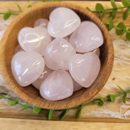 Small Rose Quartz Hearts