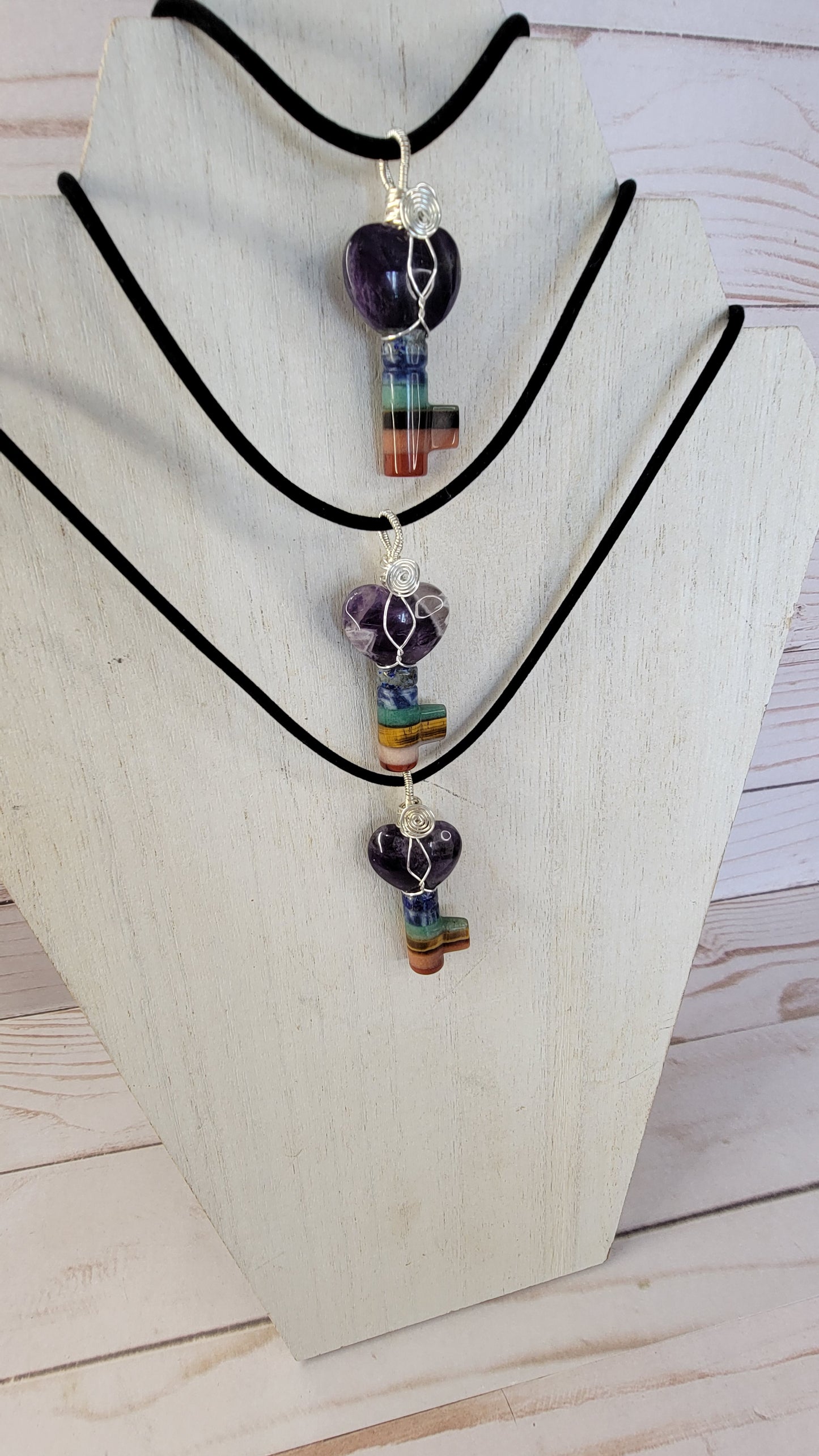 Chakra Key pendants