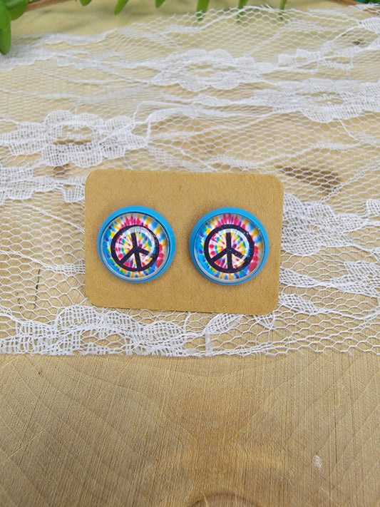 Peace Sign Studs