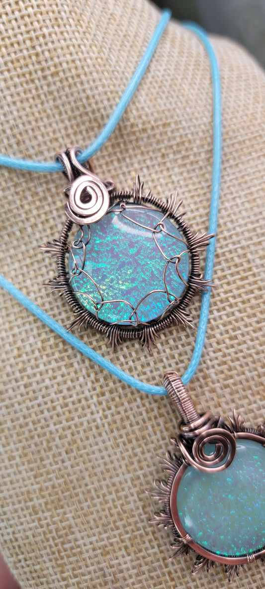 Copper Wrapped Mermaid Glass