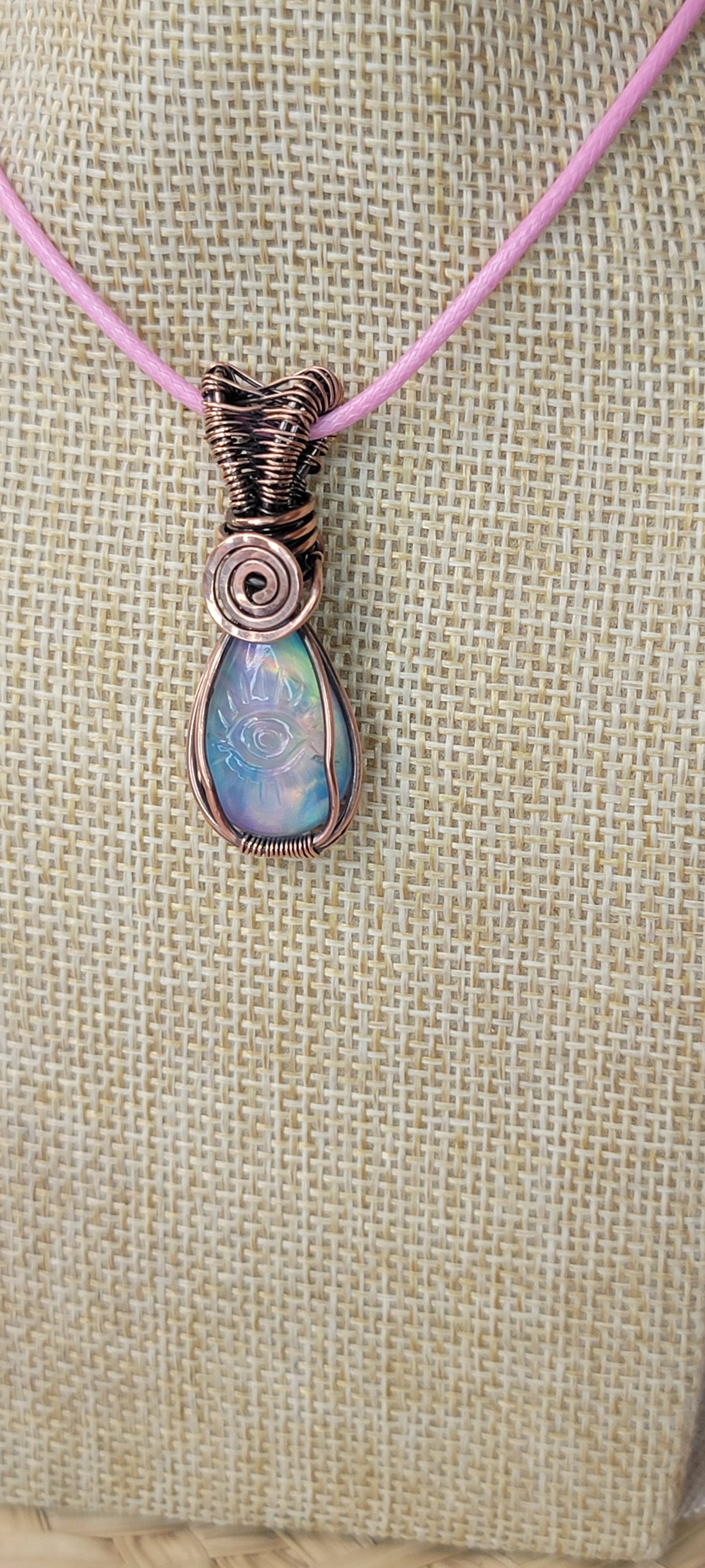 Copper Wrapped Opal Doplet