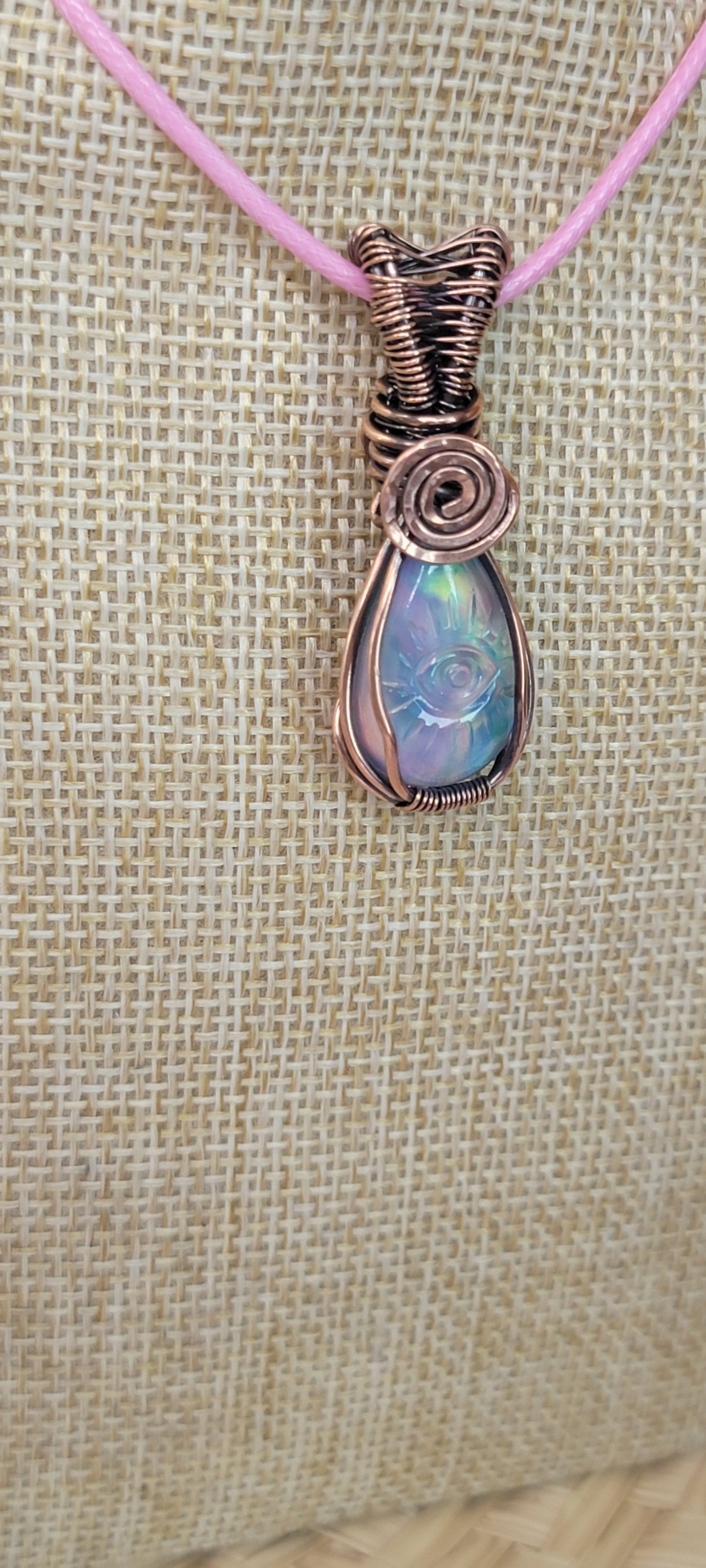 Copper Wrapped Opal Doplet