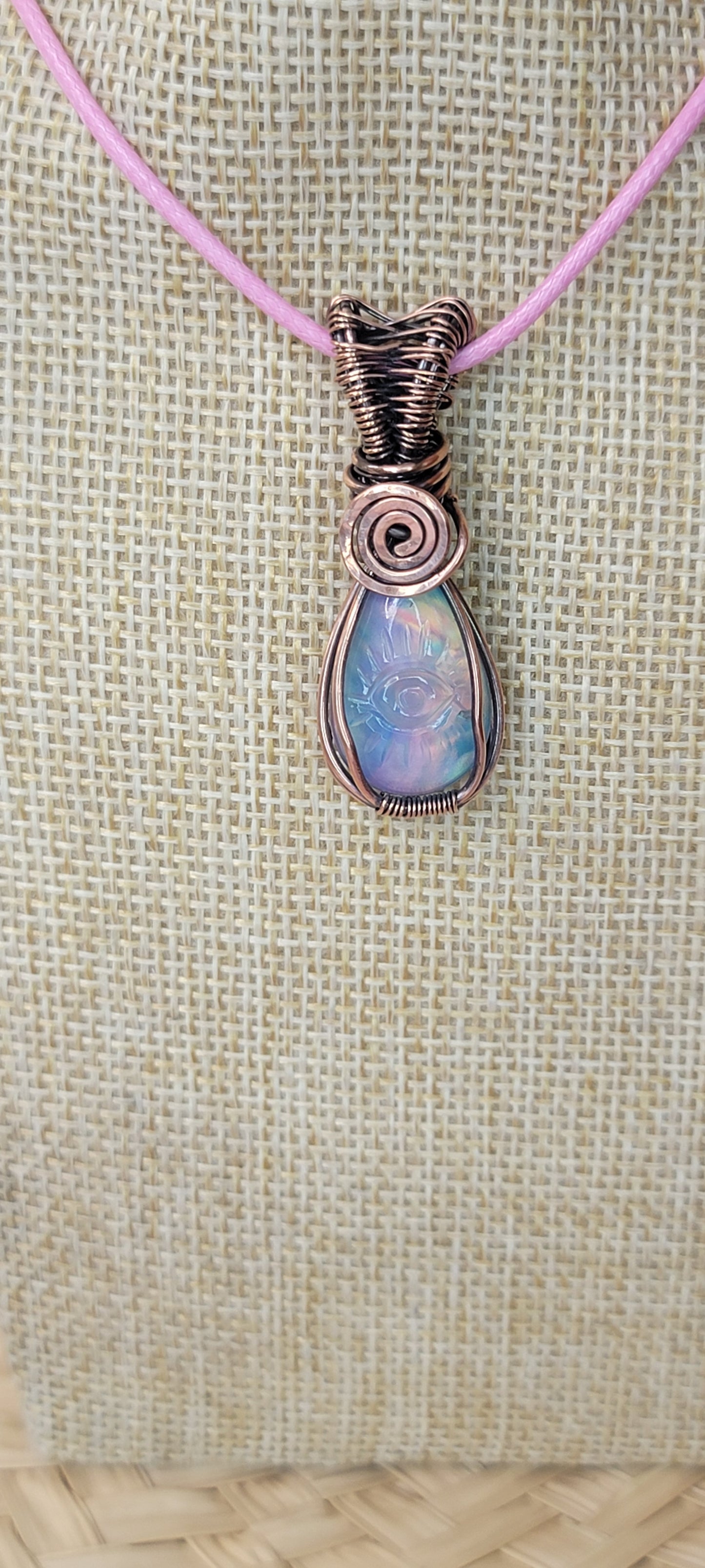 Copper Wrapped Opal Doplet