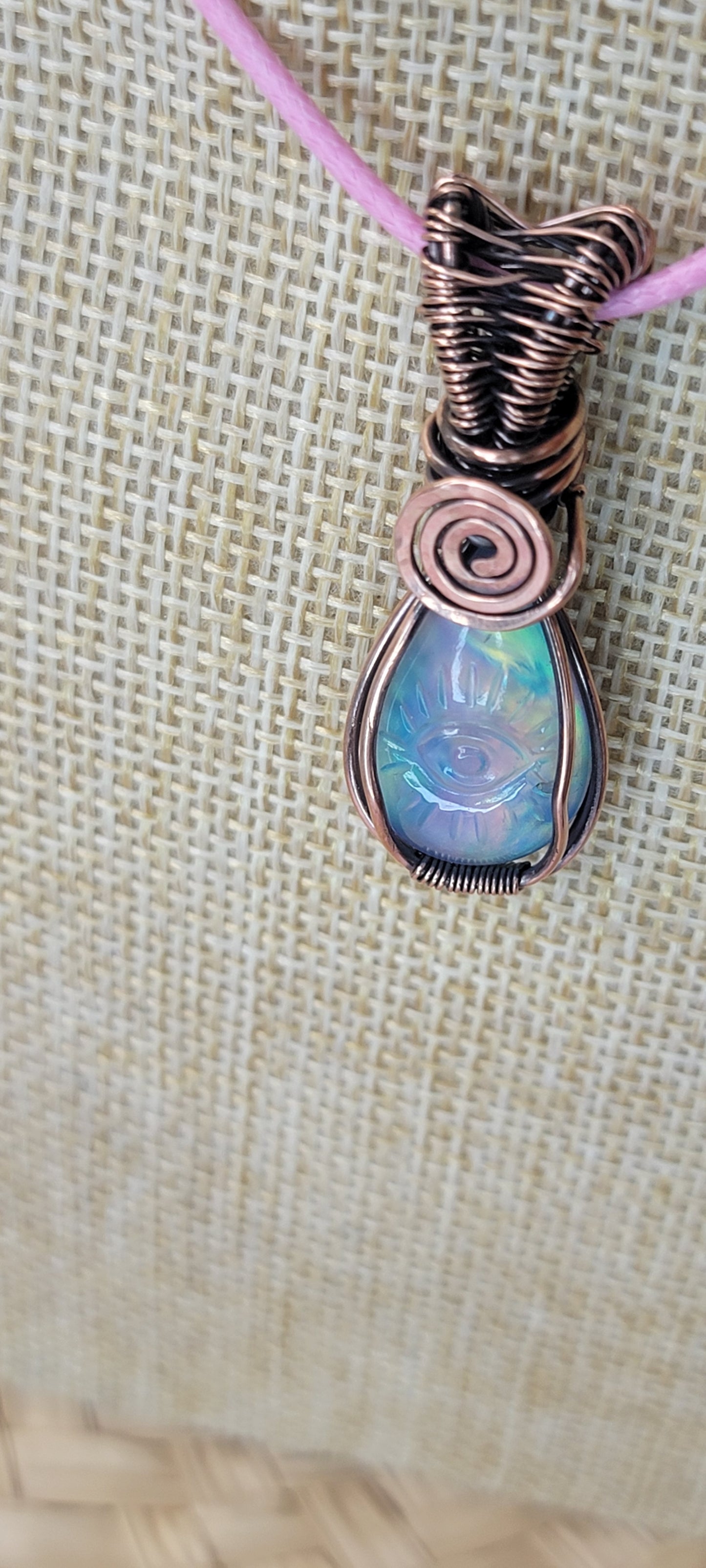 Copper Wrapped Opal Doplet