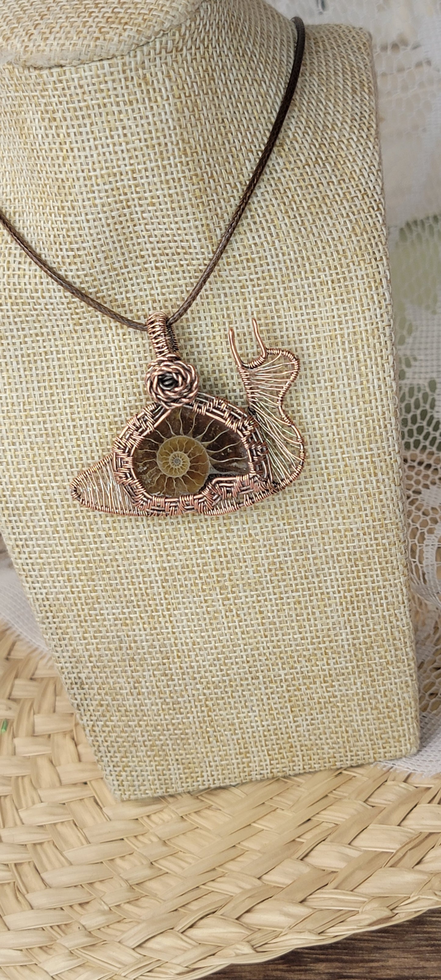 Snail Ammonite Shell Pendant