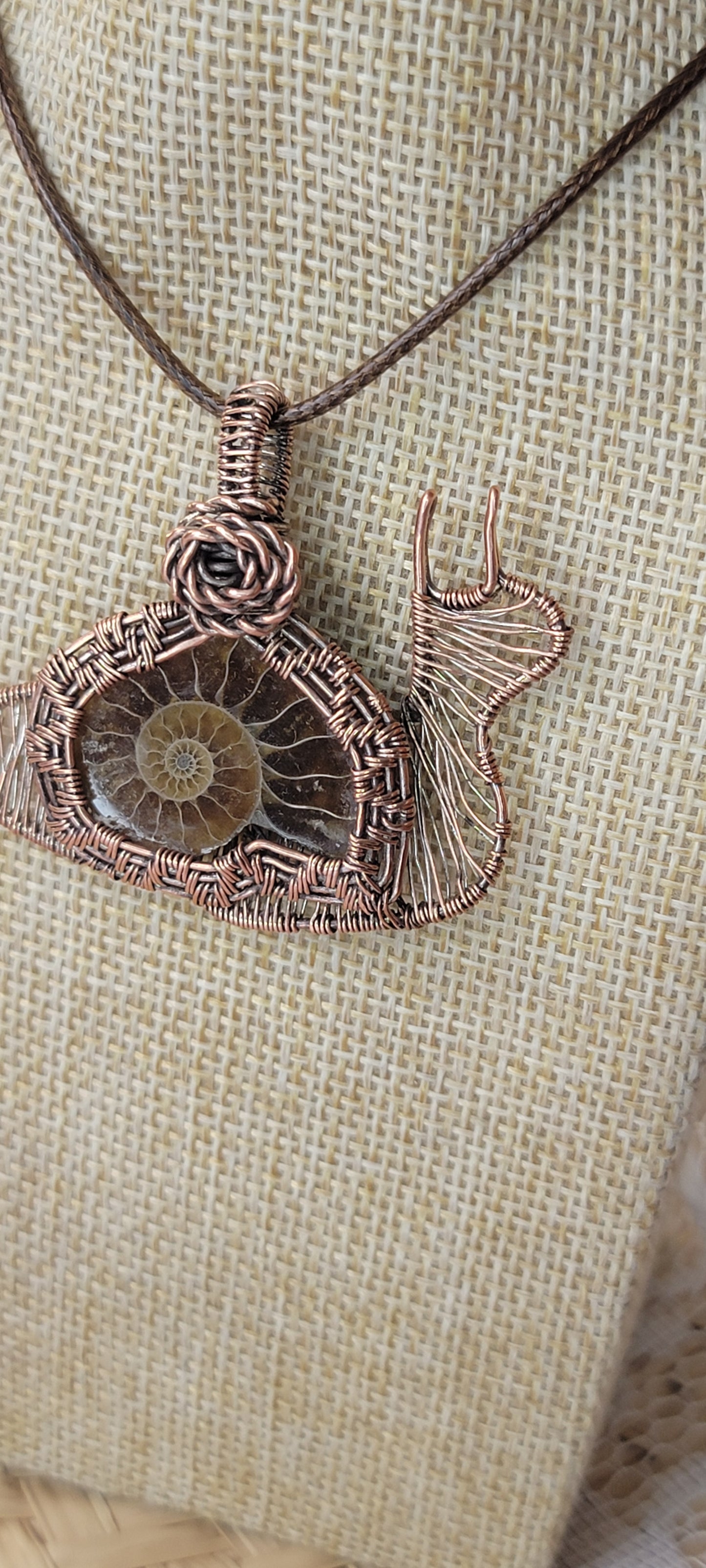 Snail Ammonite Shell Pendant