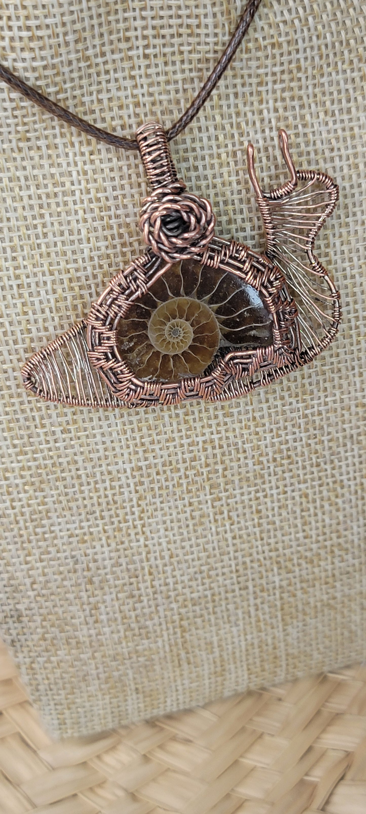 Snail Ammonite Shell Pendant