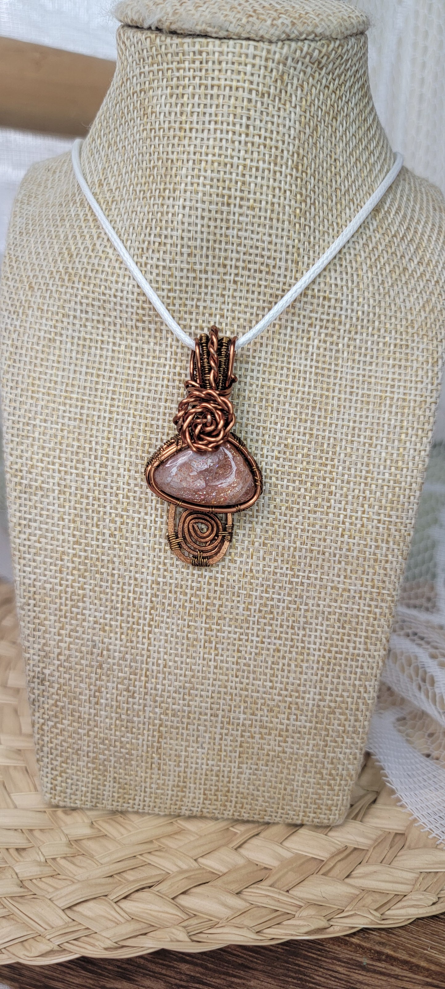 Copper Wrapped Sunstone