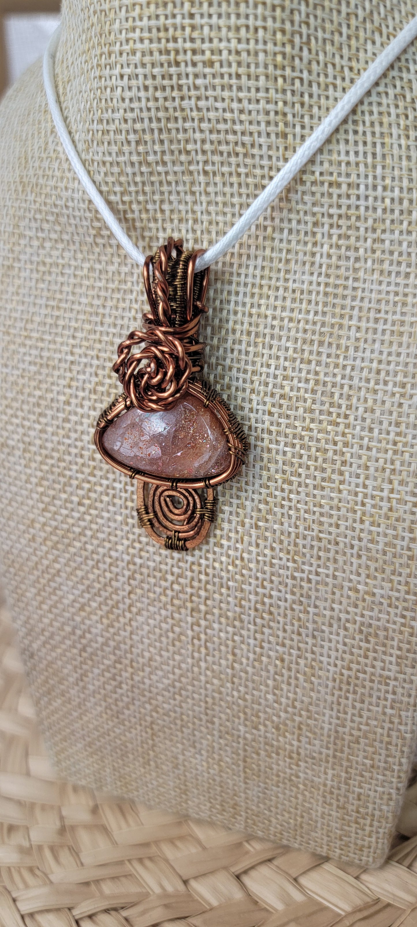 Copper Wrapped Sunstone