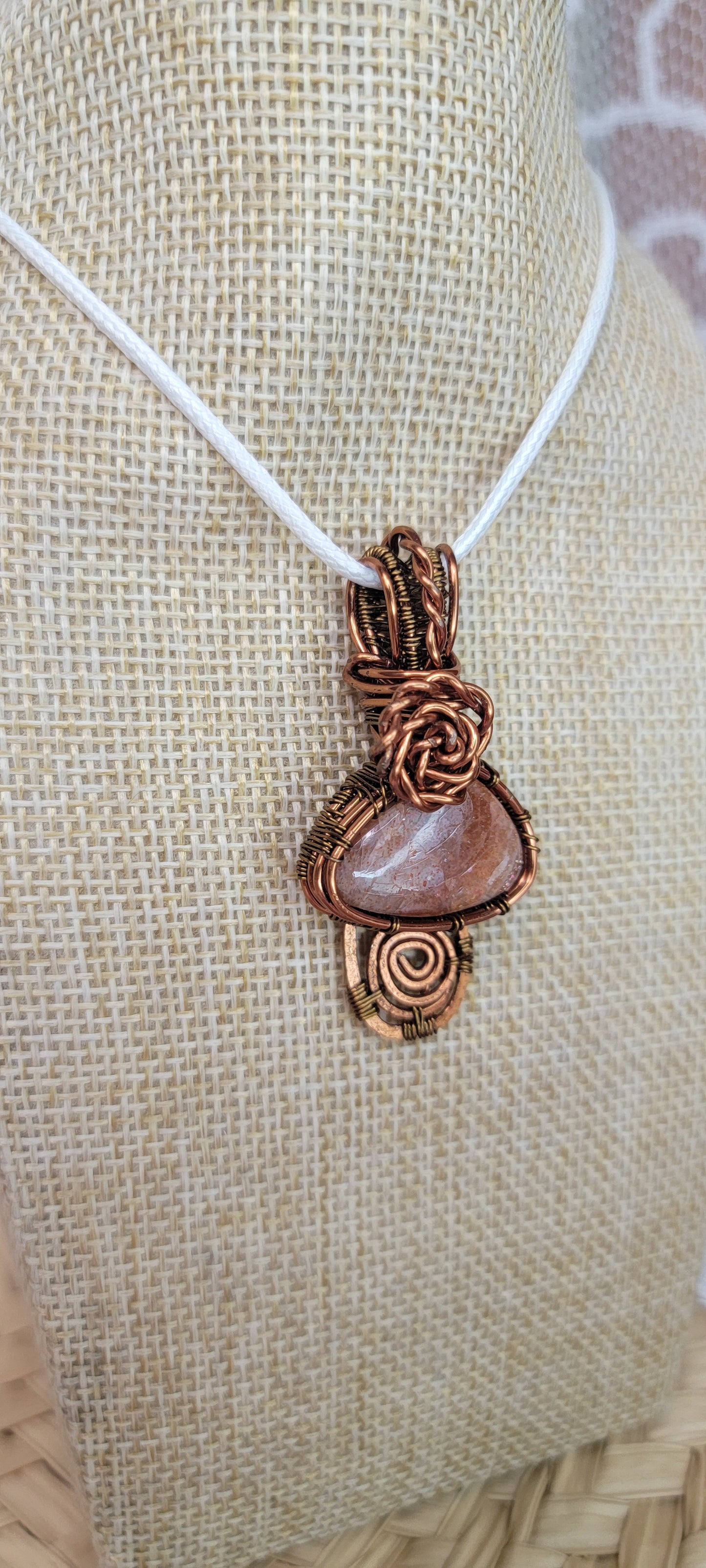Copper Wrapped Sunstone