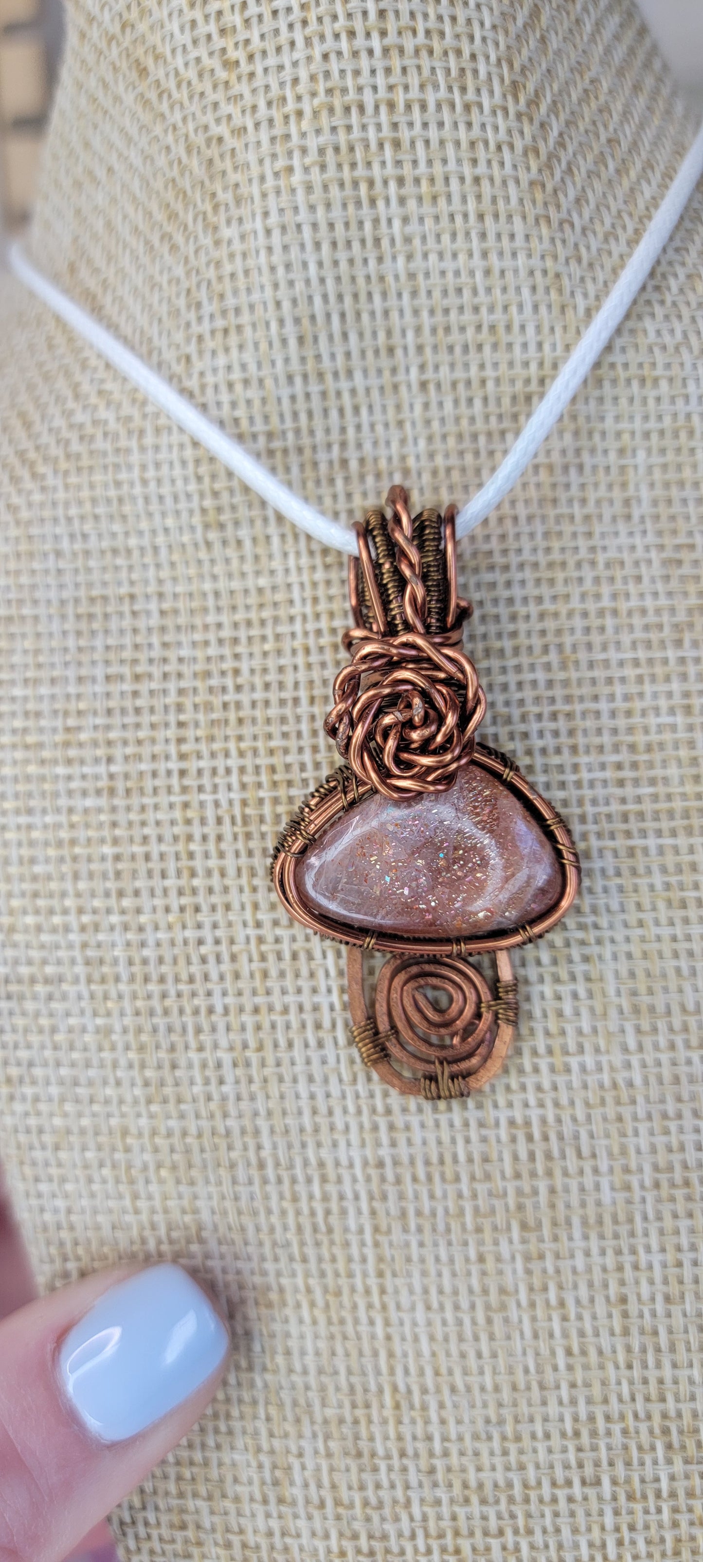 Copper Wrapped Sunstone