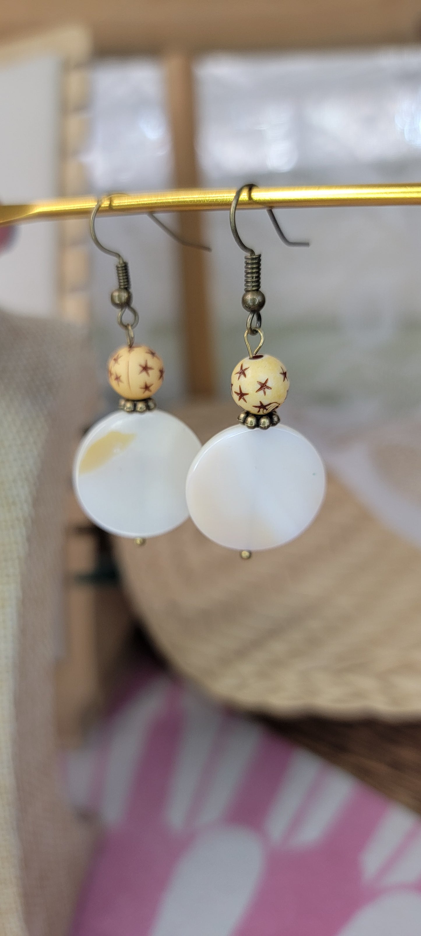 Mother of Pearl coin dangles