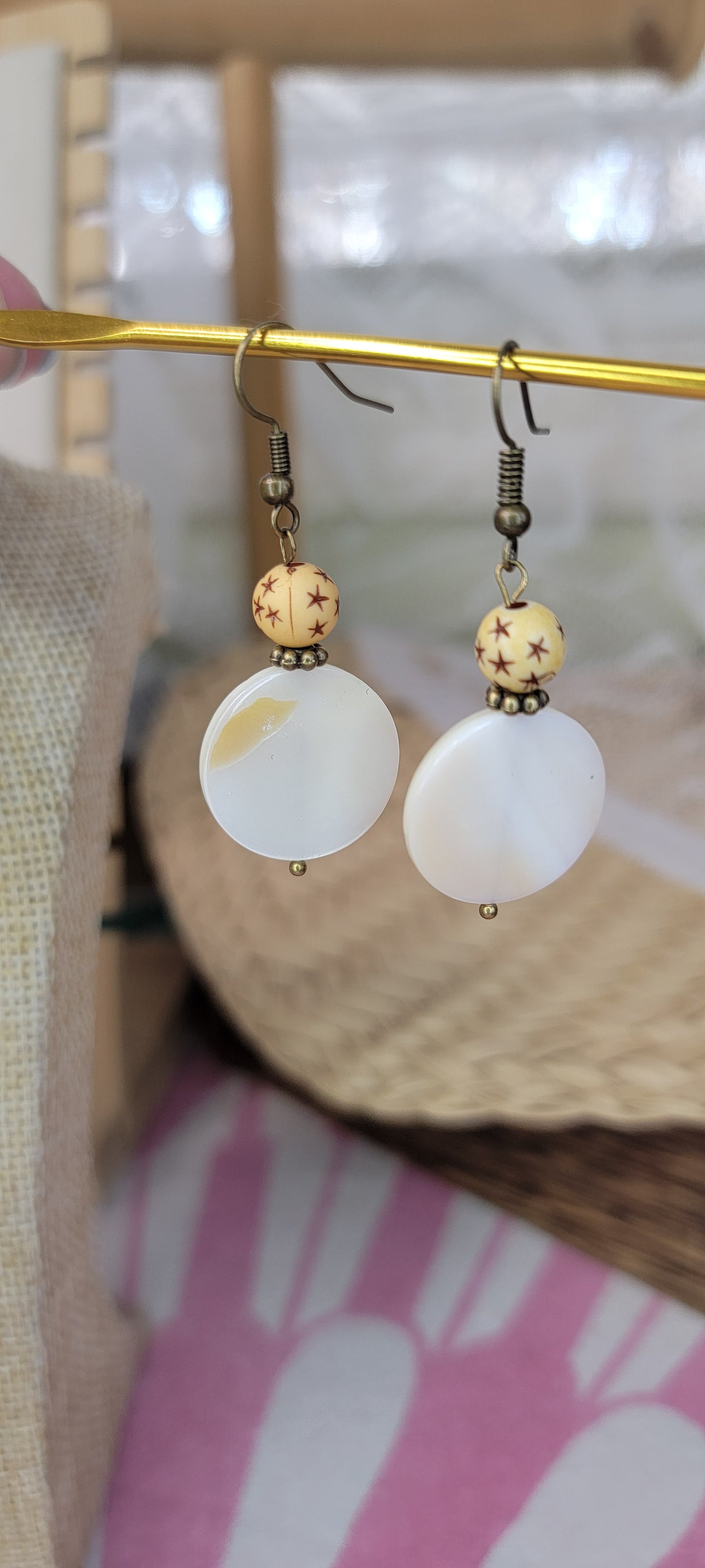 Mother of Pearl coin dangles