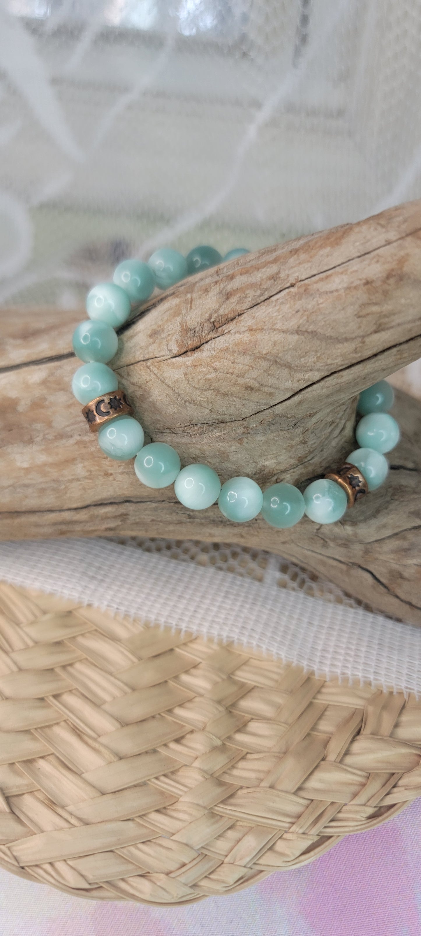 Beaded Hemimorphite Stretch Bracelet