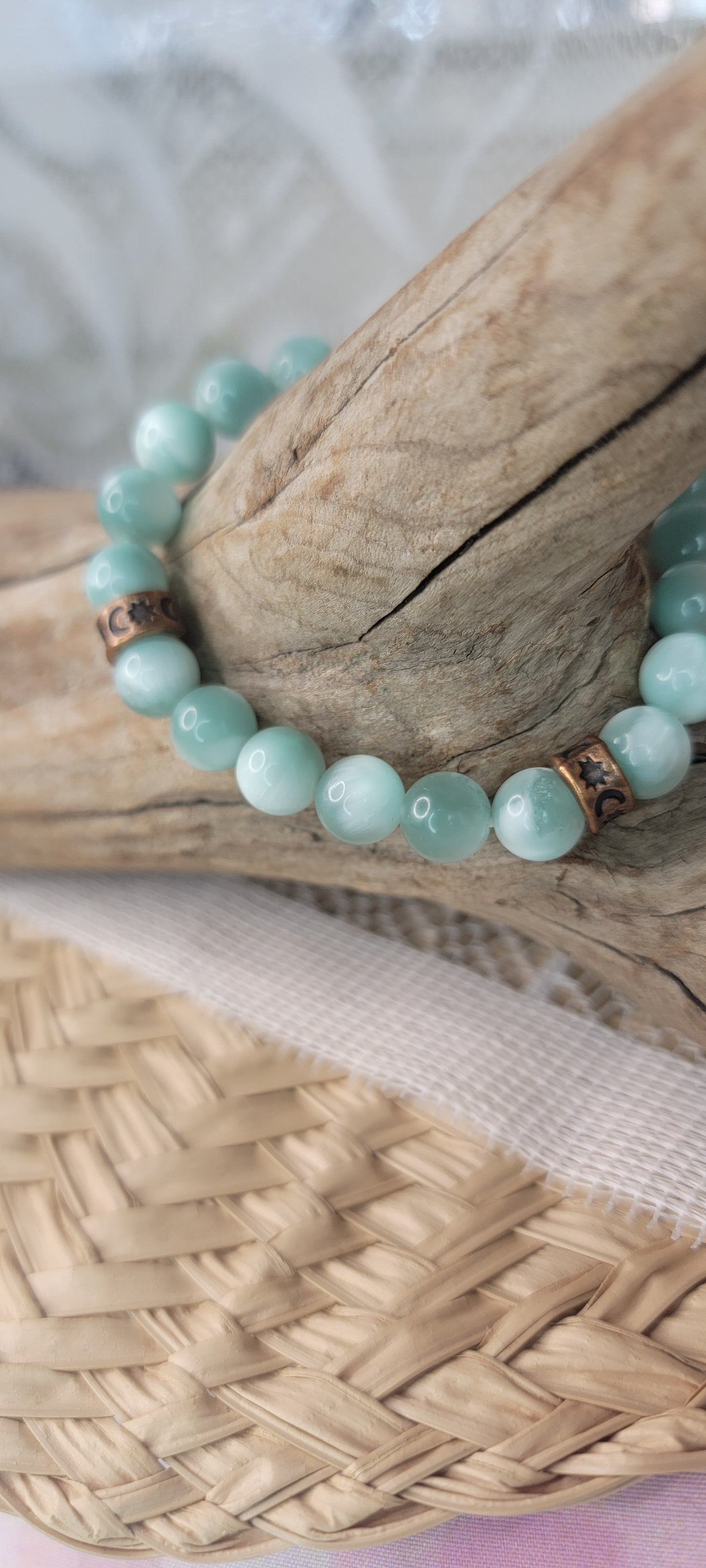 Beaded Hemimorphite Stretch Bracelet
