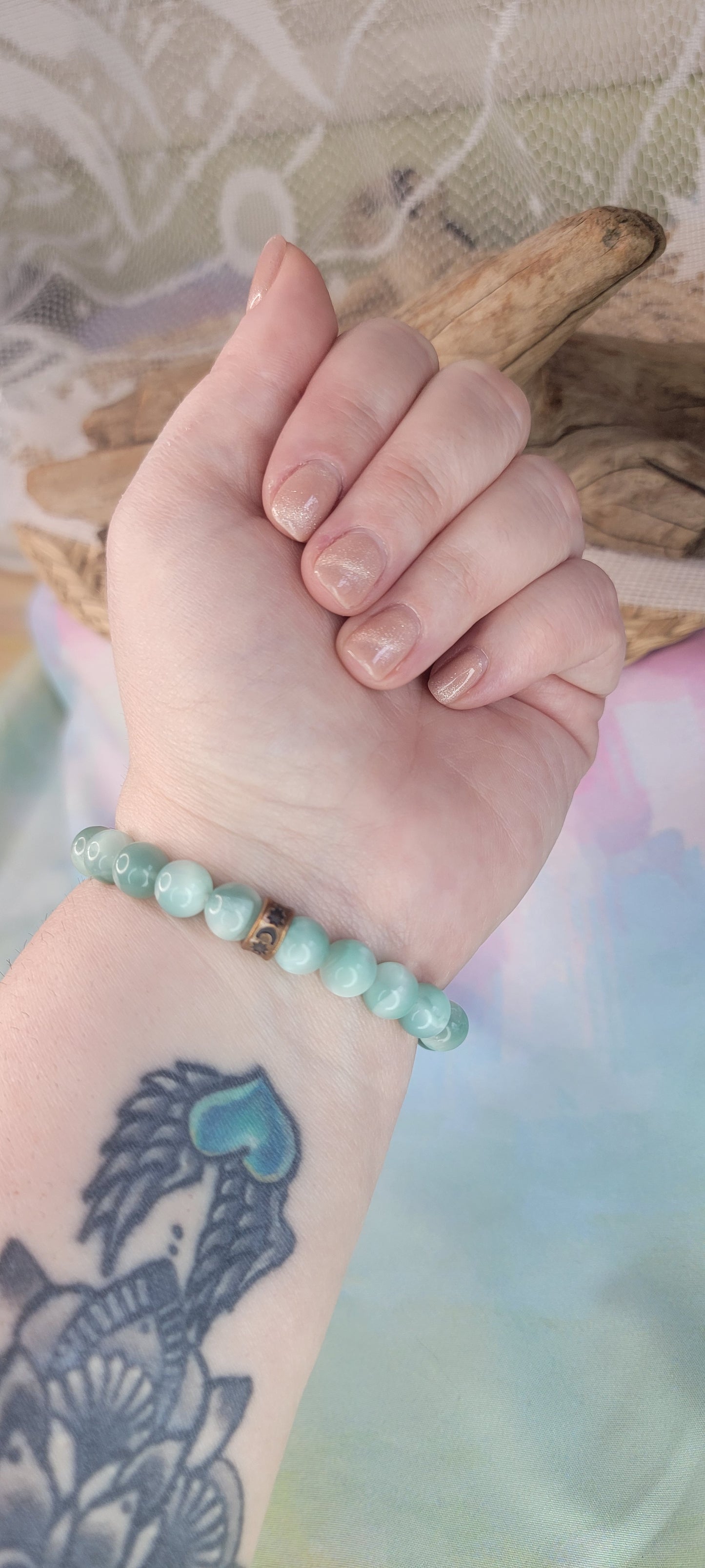 Beaded Hemimorphite Stretch Bracelet