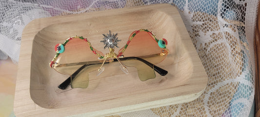 Rasta Mushies Wire Wrapped Sunglasses