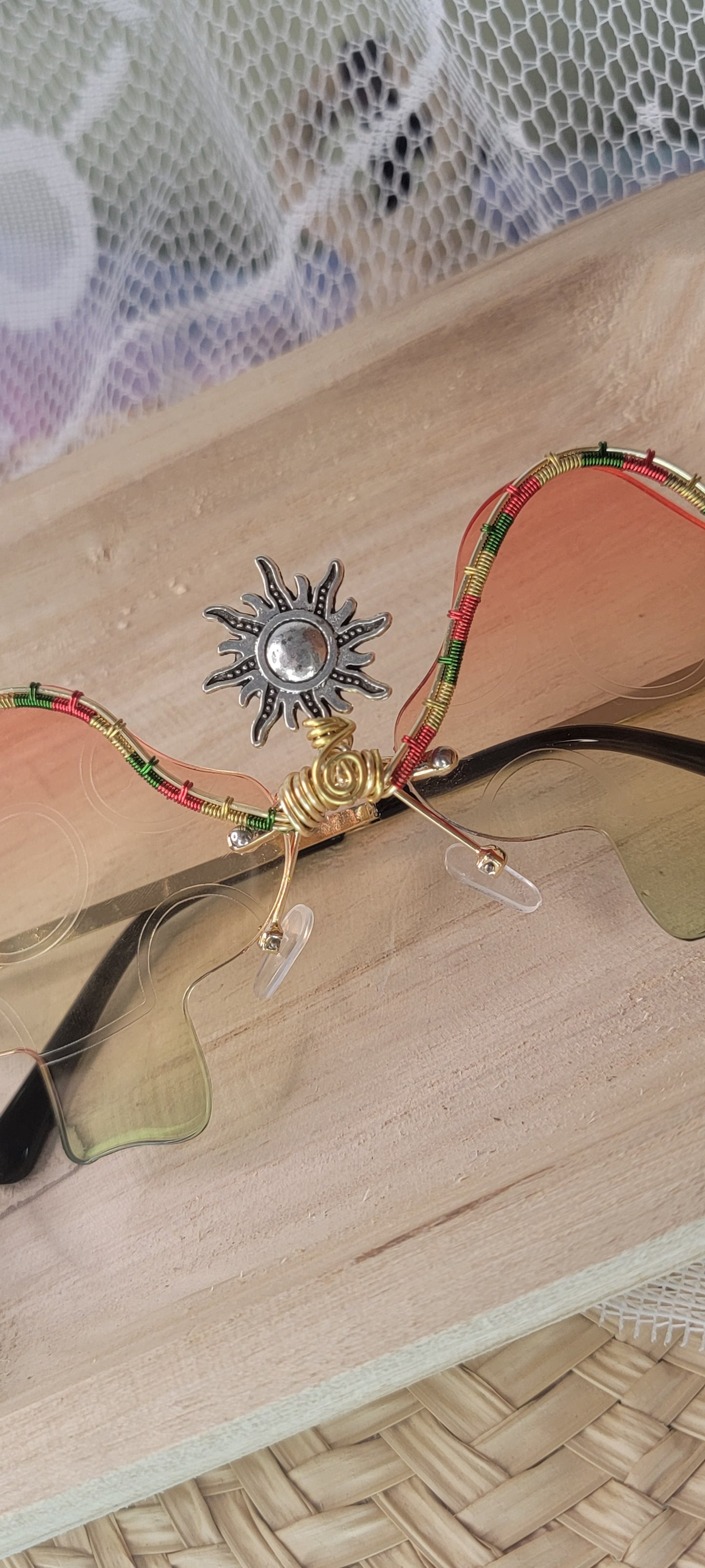 Rasta Mushies Wire Wrapped Sunglasses