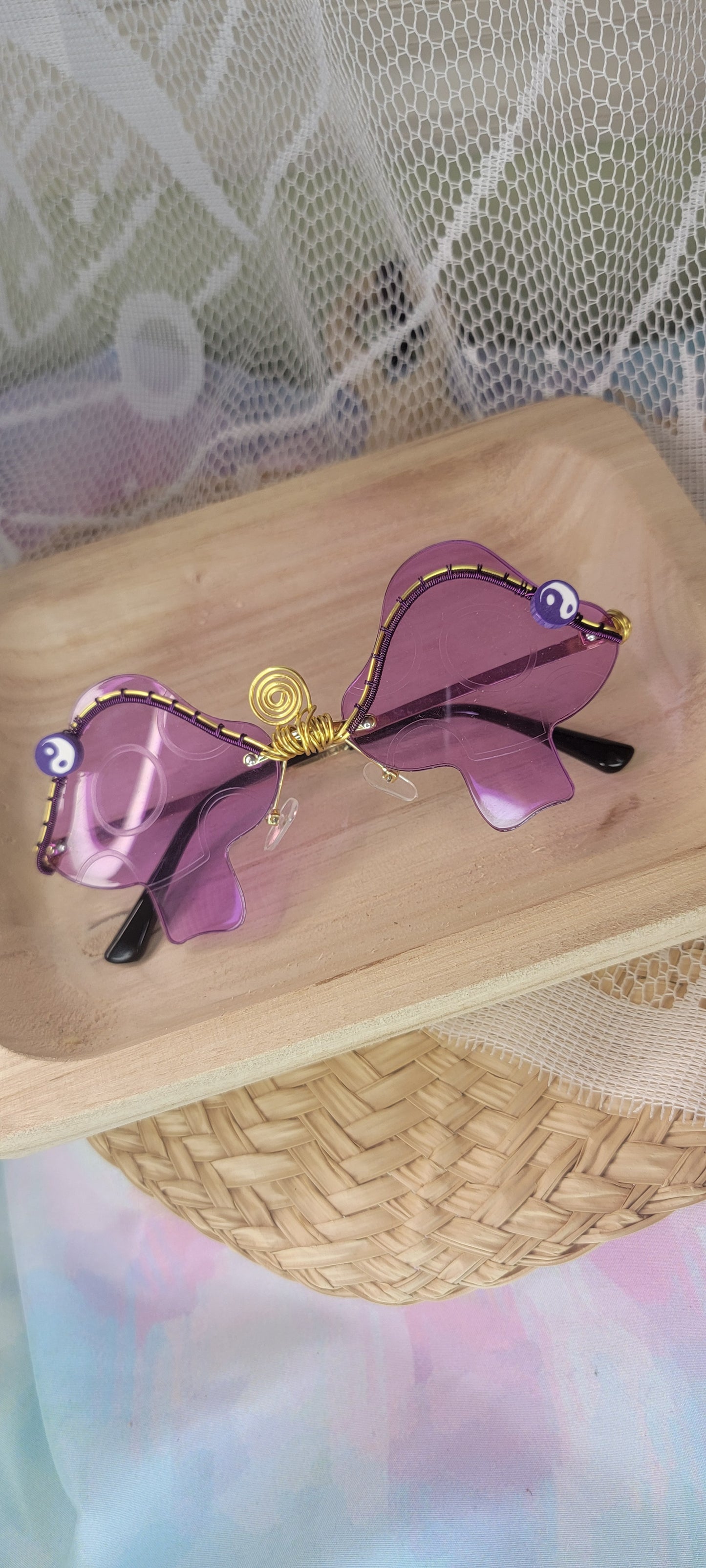 Amethyst Mushies Wire Wrapped Sunglasses