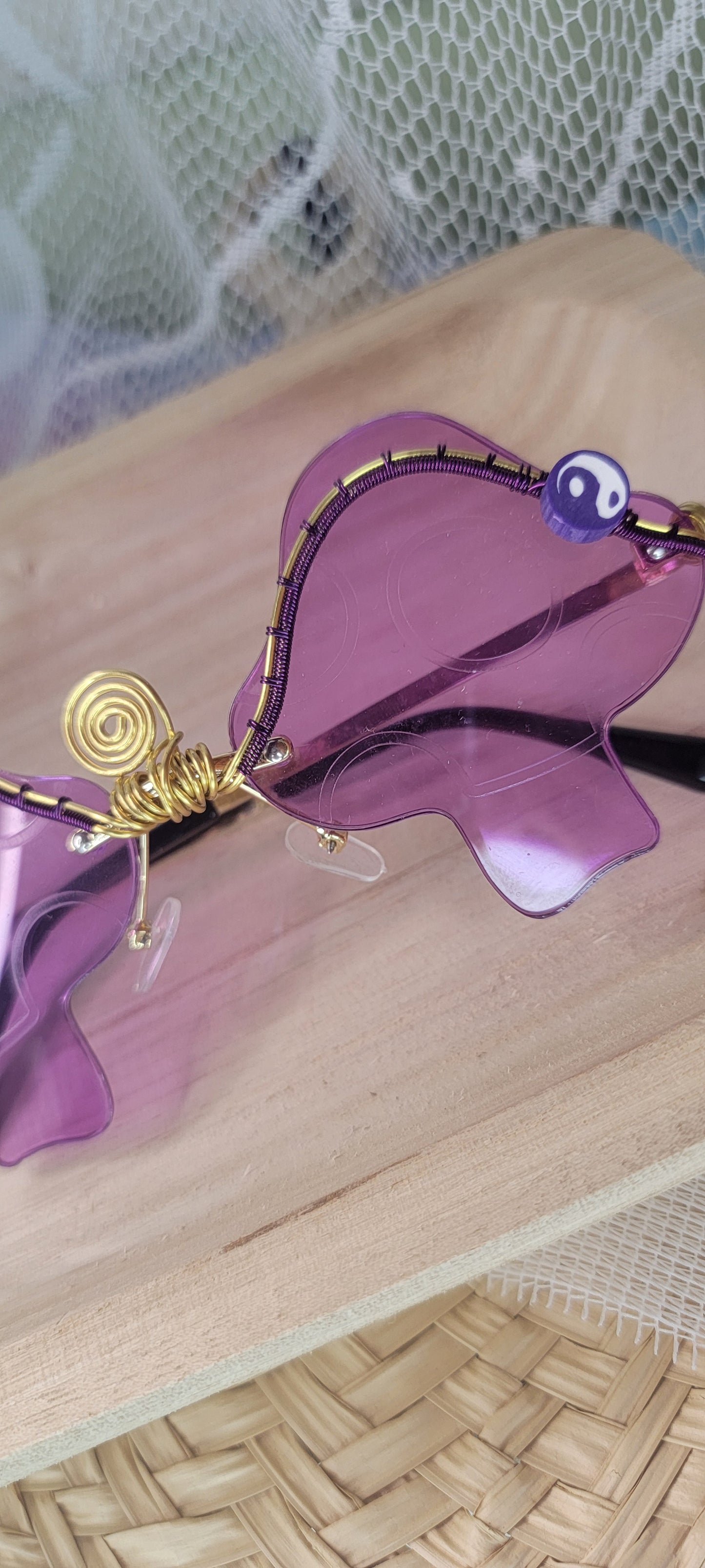 Amethyst Mushies Wire Wrapped Sunglasses