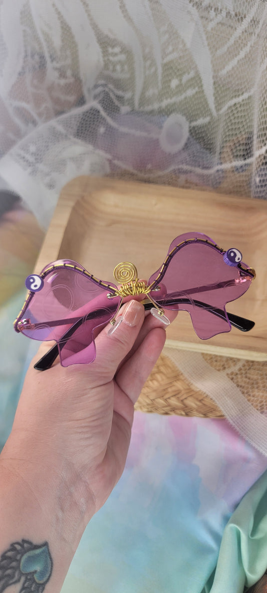 Amethyst Mushies Wire Wrapped Sunglasses