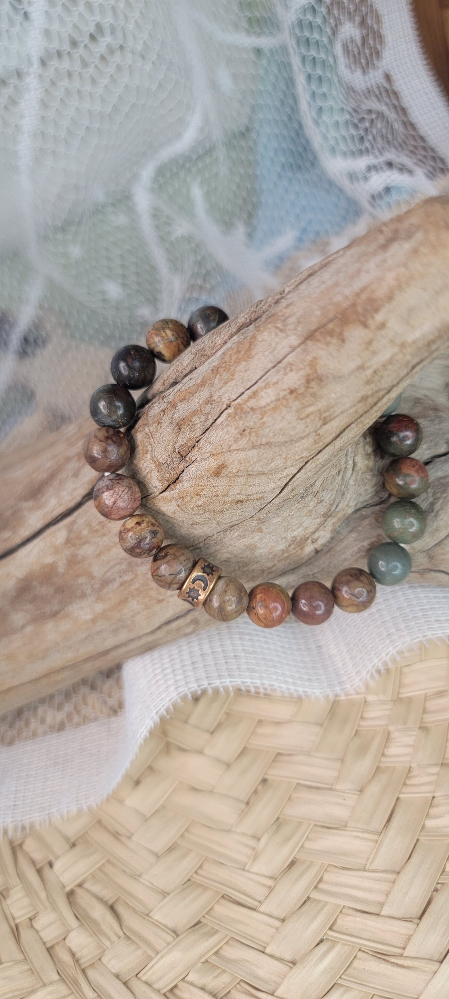 Polychrome Jasper Stretch Bracelet