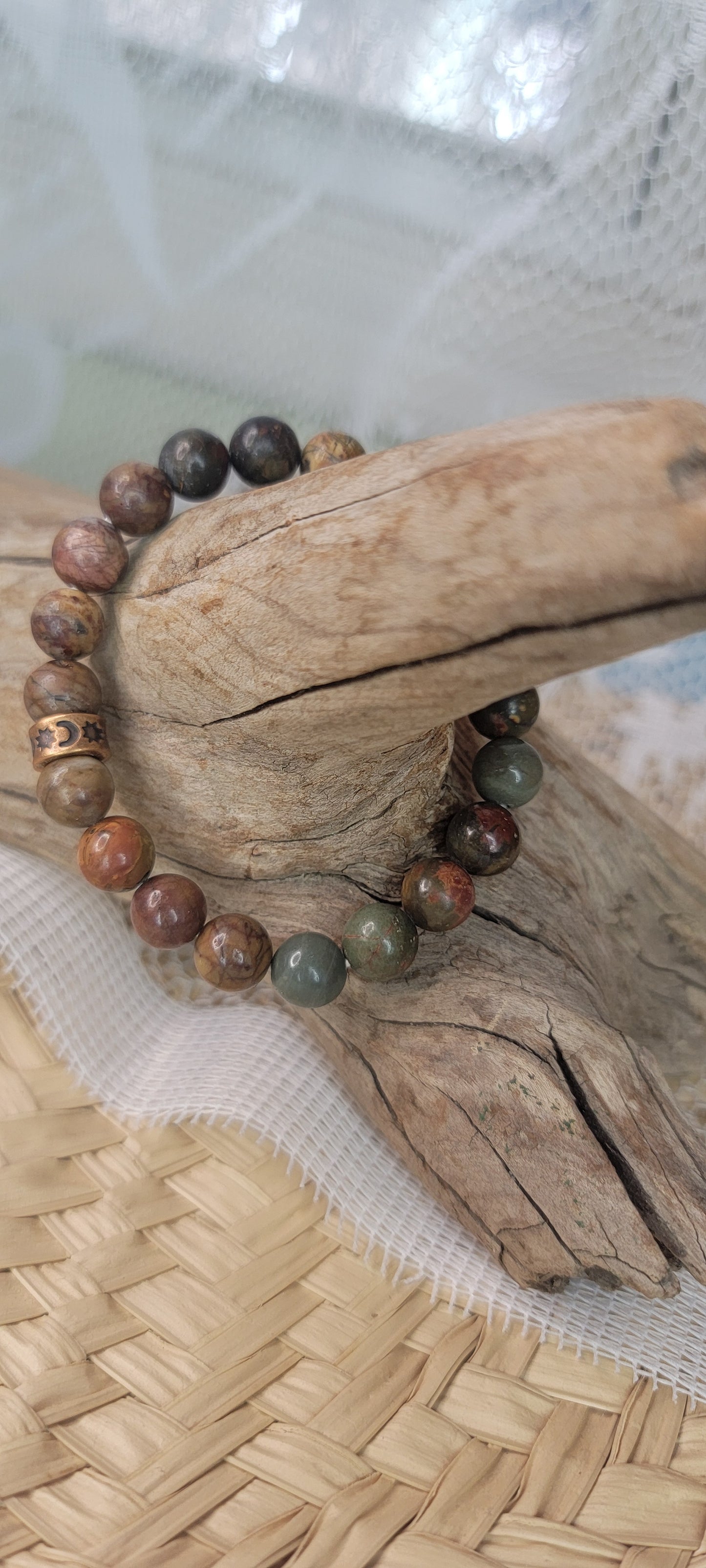 Polychrome Jasper Stretch Bracelet