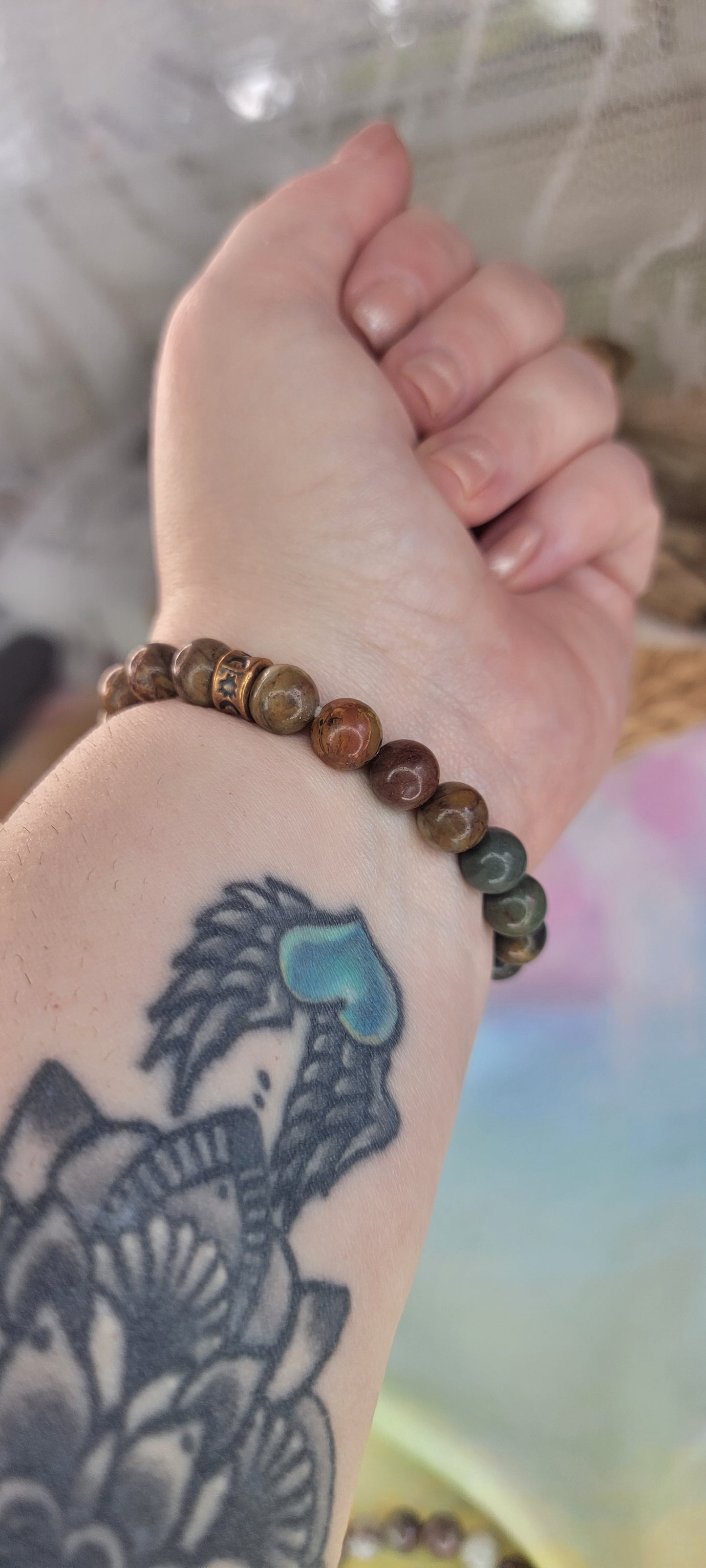 Polychrome Jasper Stretch Bracelet