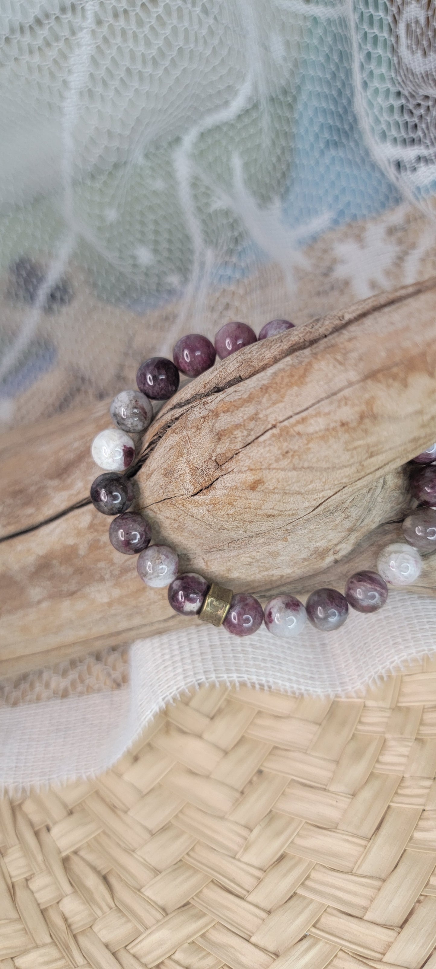 Beaded Tourmaline Stretch Bracelet
