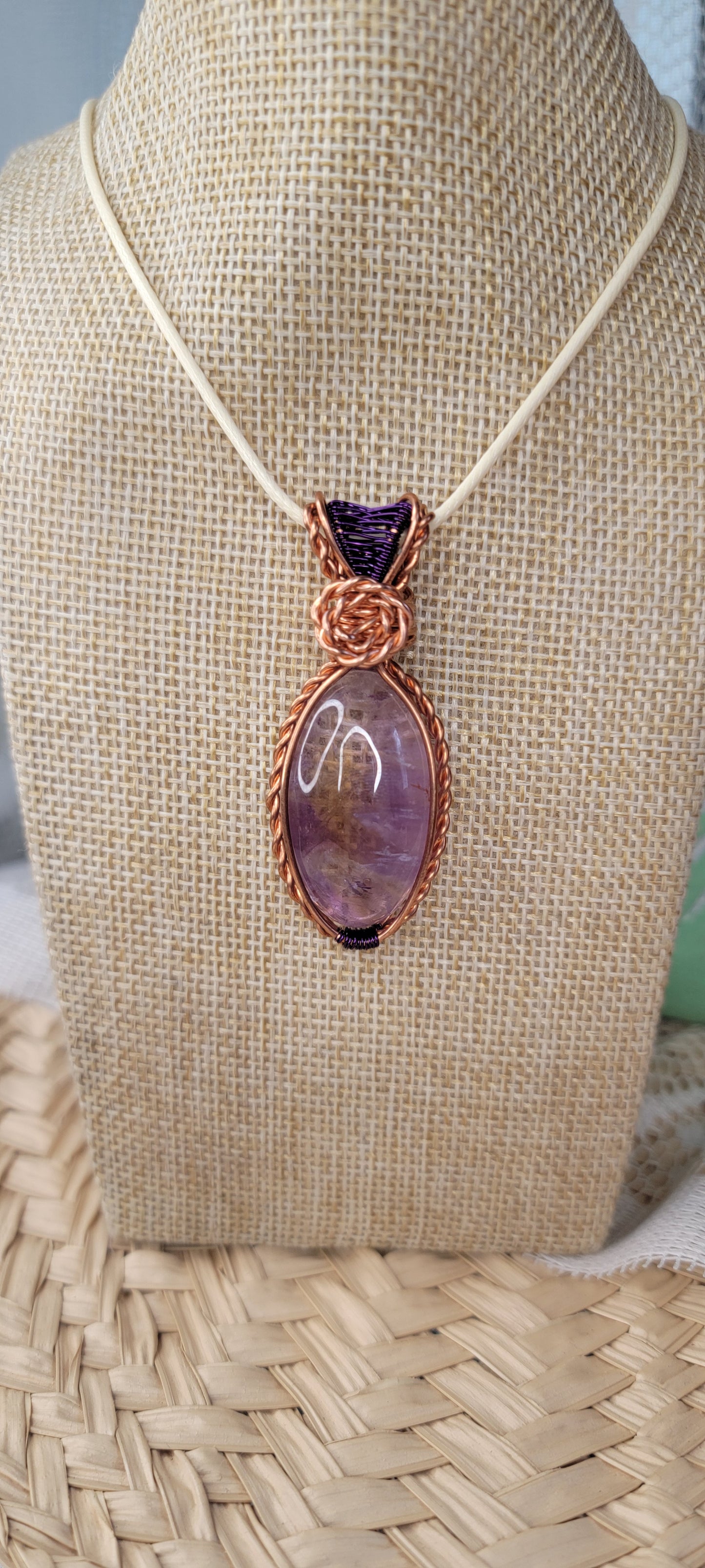 Copper Wrapped Ametrine Pendant