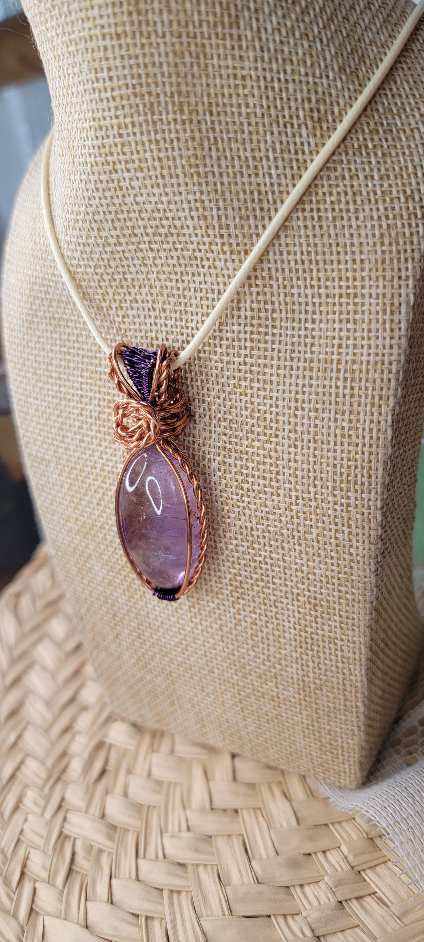 Copper Wrapped Ametrine Pendant
