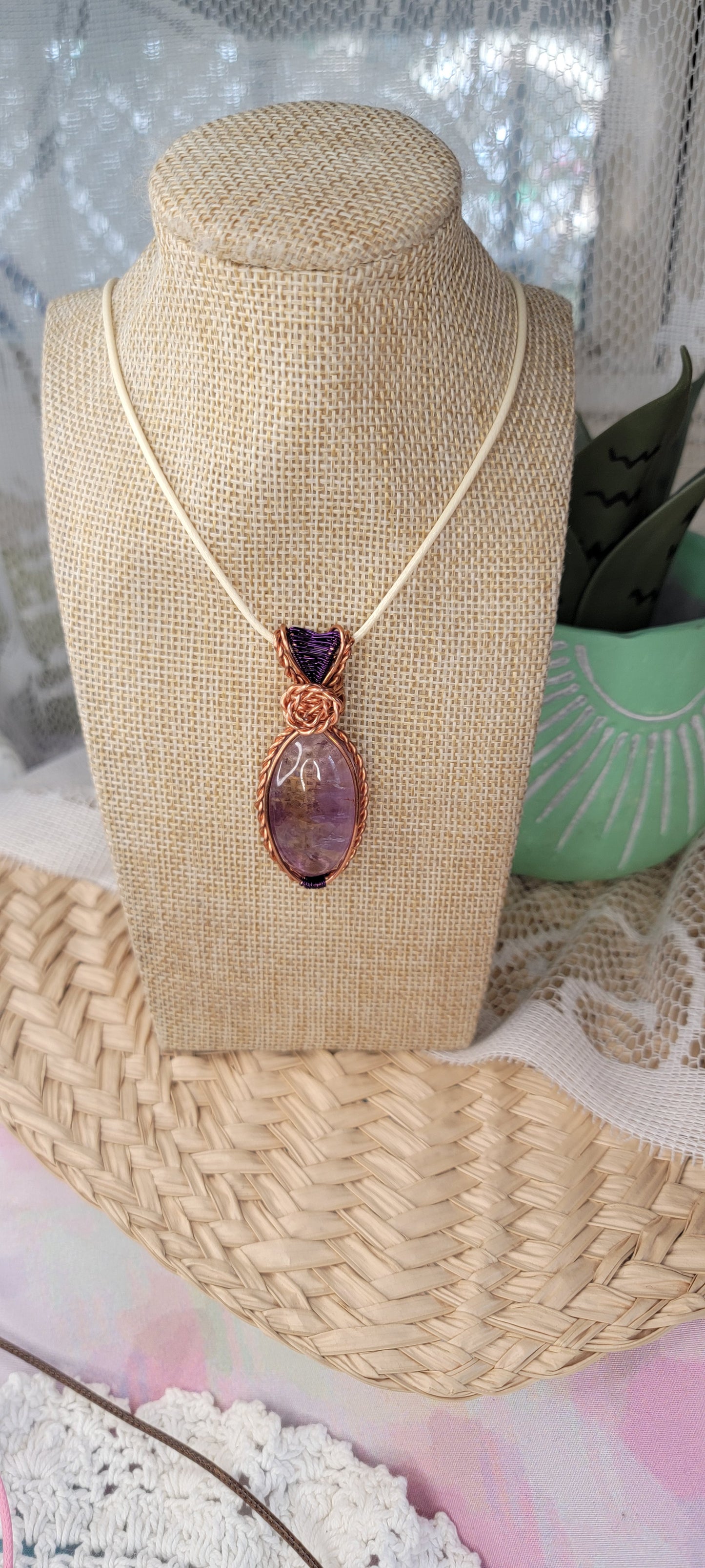 Copper Wrapped Ametrine Pendant