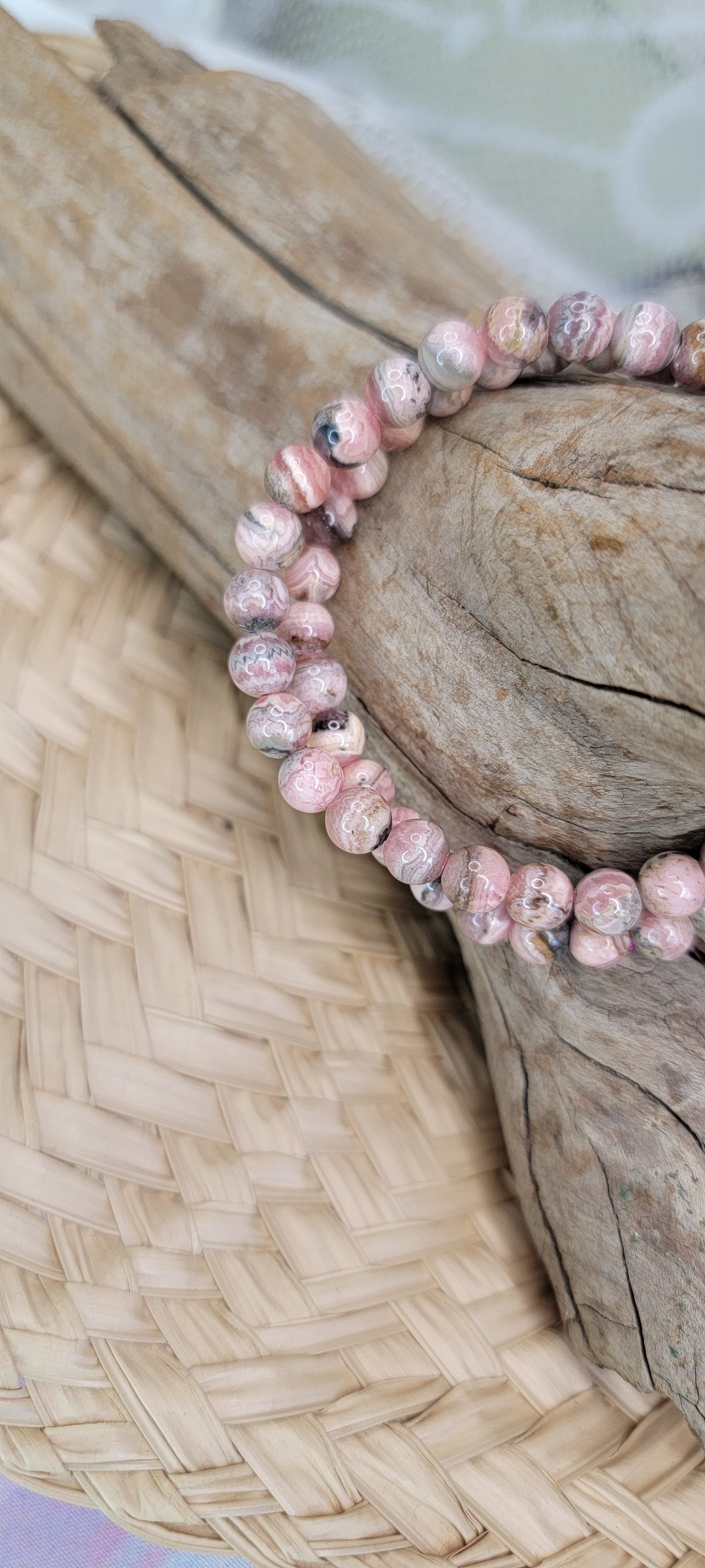 Rhodocrosite Stretch Bracelet 6mm