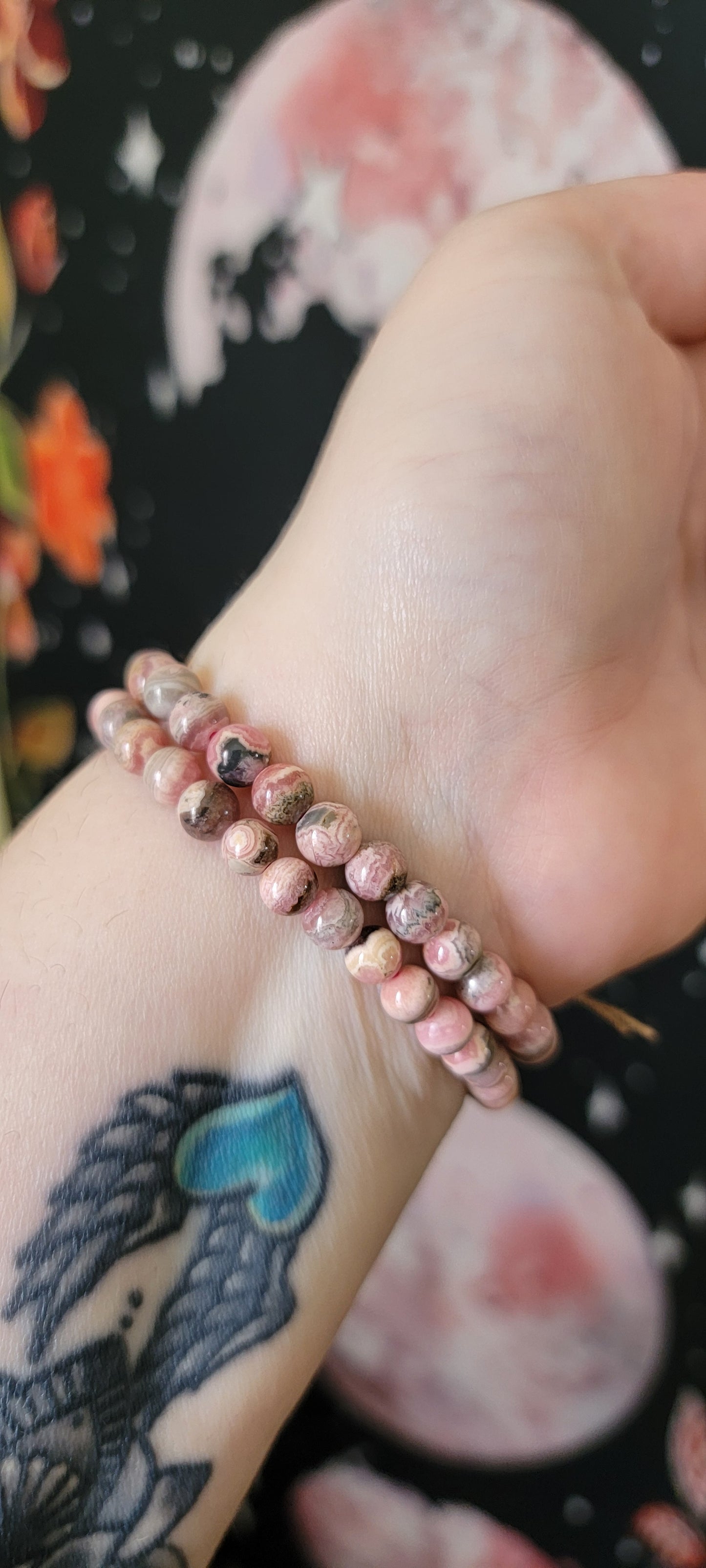Rhodocrosite Stretch Bracelet 6mm