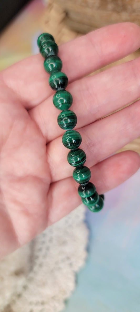 Malachite Stretch Bracelet 8mm