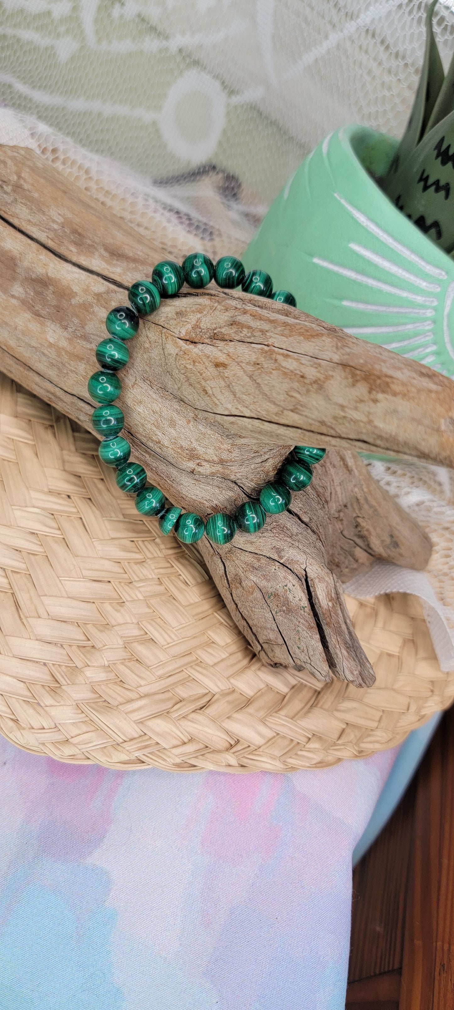 Malachite Stretch Bracelet 8mm