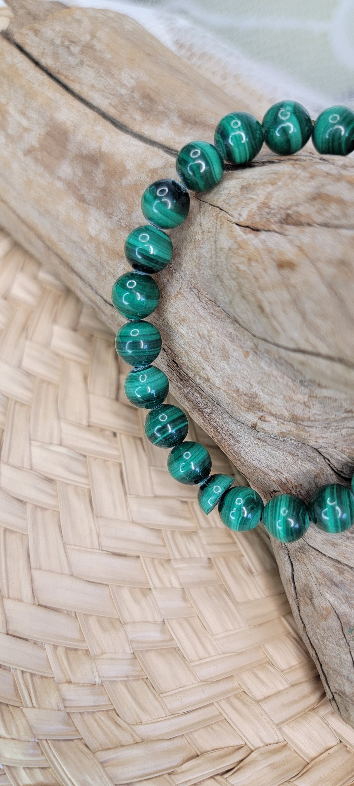 Malachite Stretch Bracelet 8mm