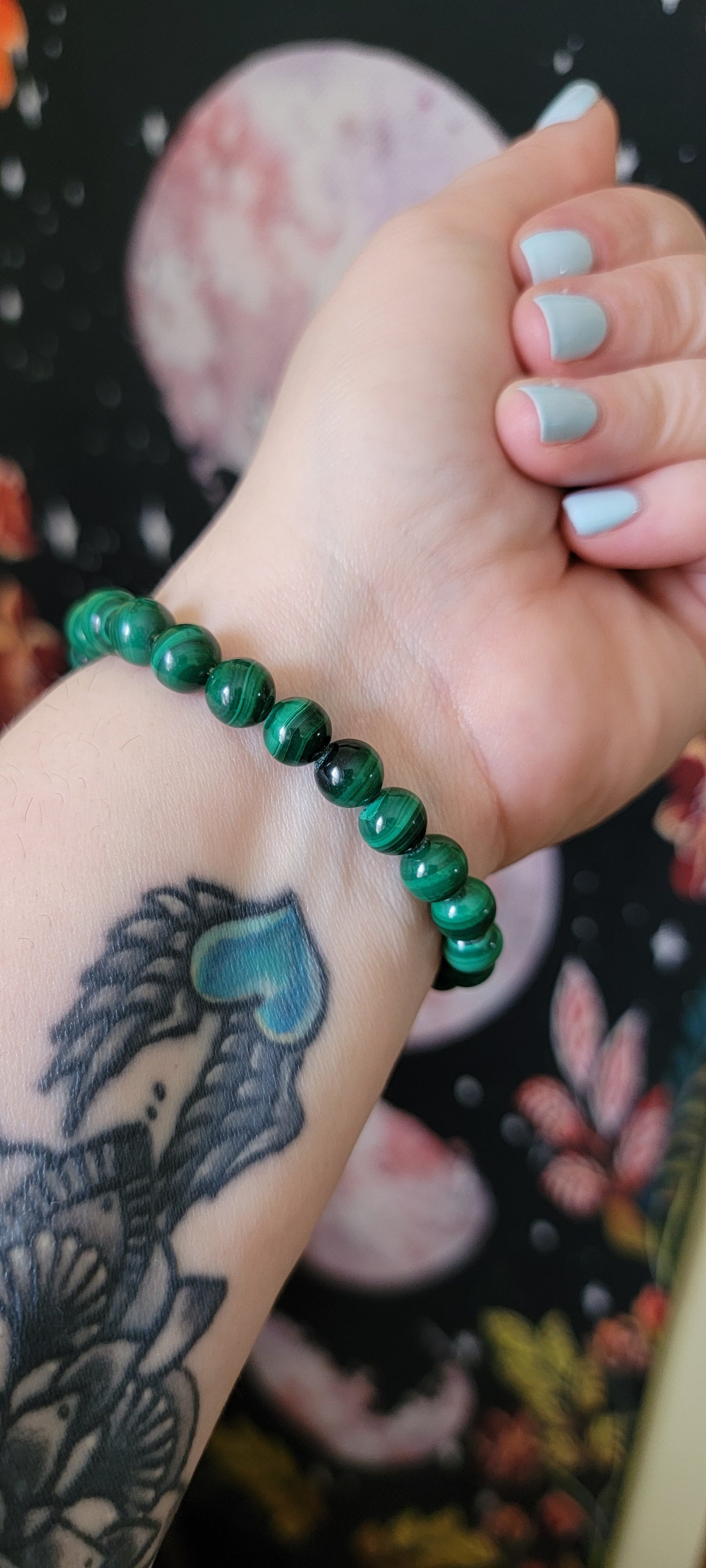 Malachite Stretch Bracelet 8mm