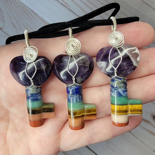 Chakra Key pendants