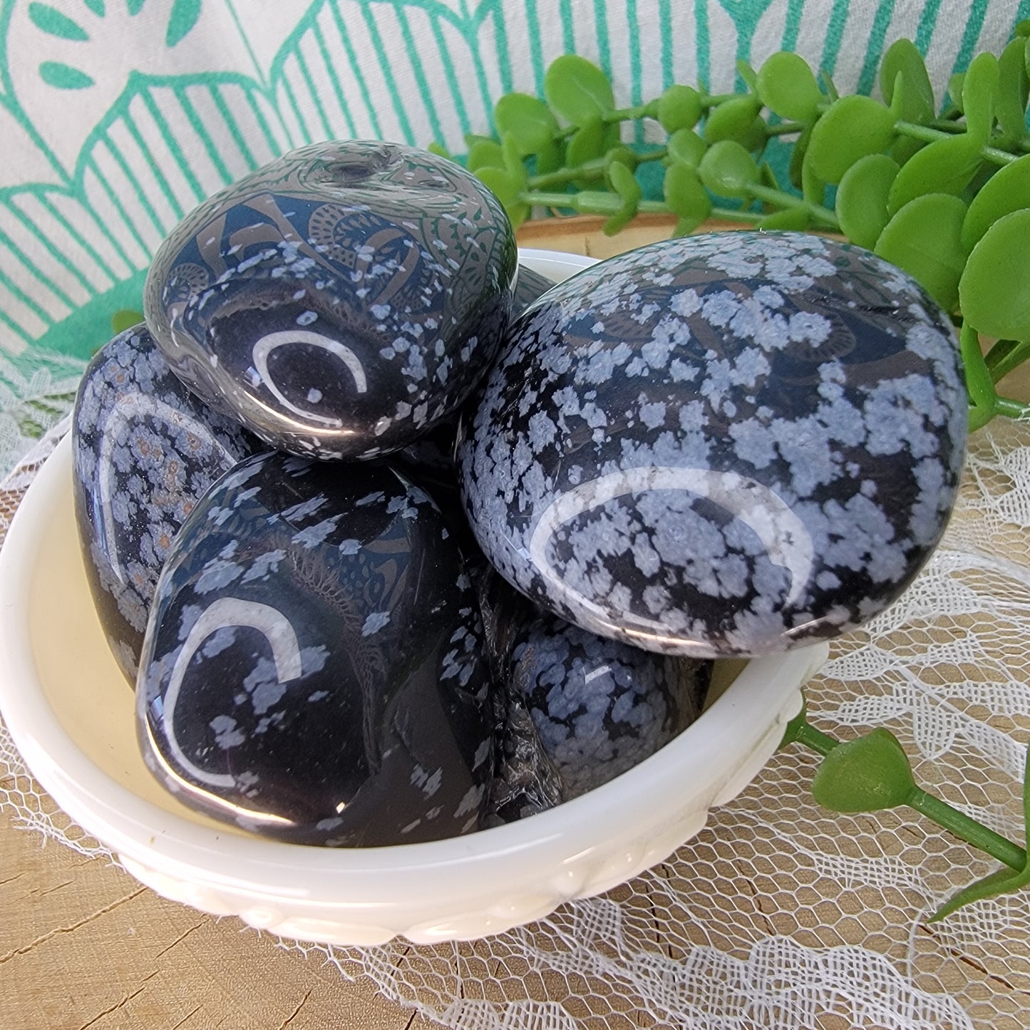 Snowflake Obsidian Tumbles