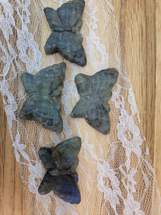 Labradorite Butterfly Carving