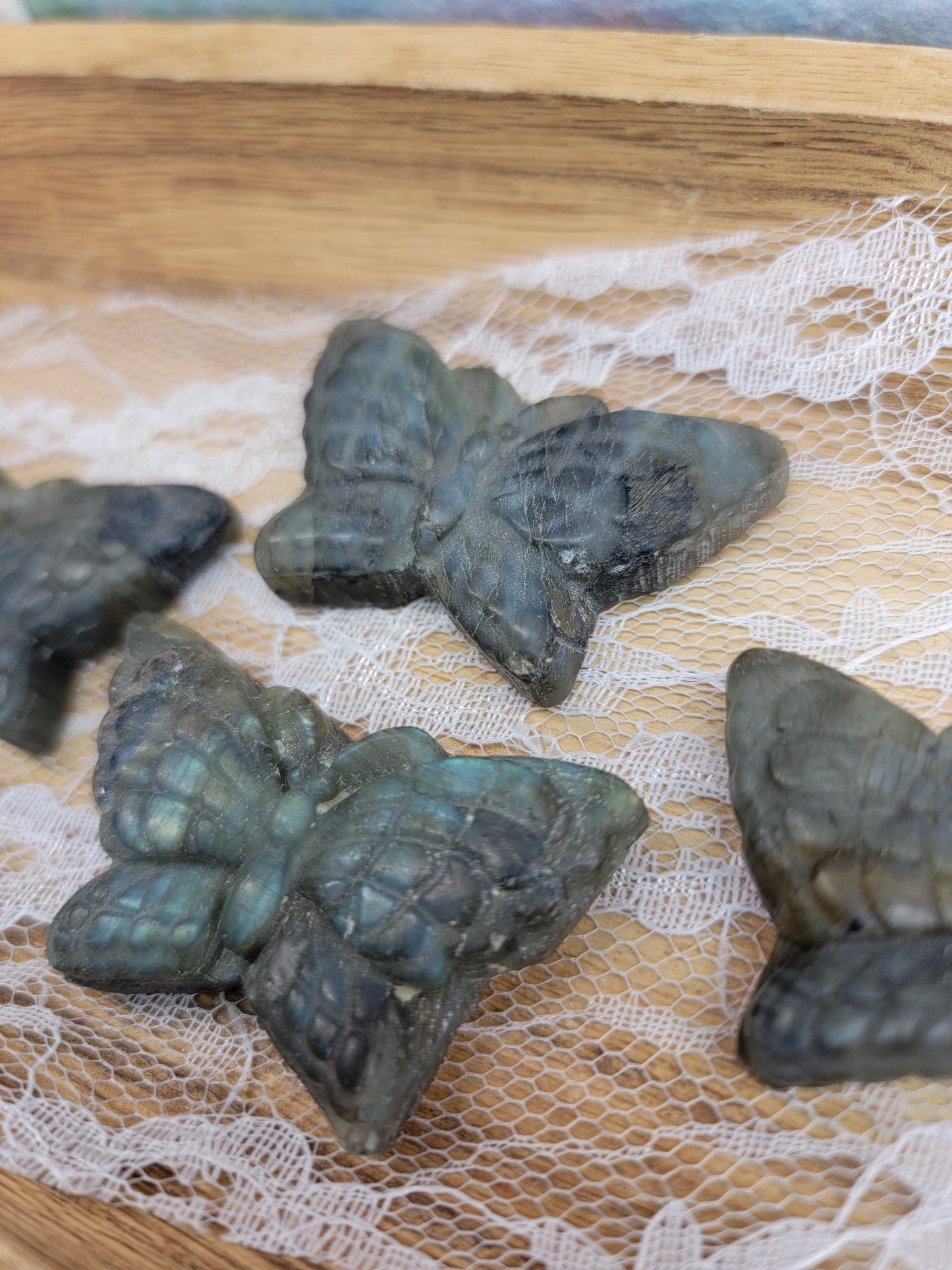 Labradorite Butterfly Carving