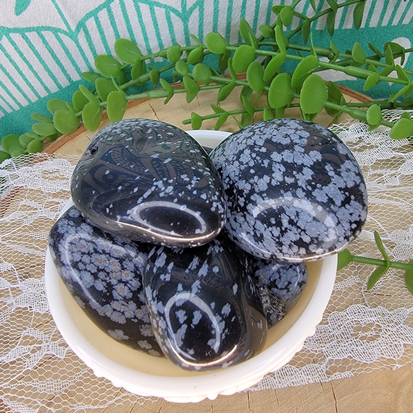 Snowflake Obsidian Tumbles