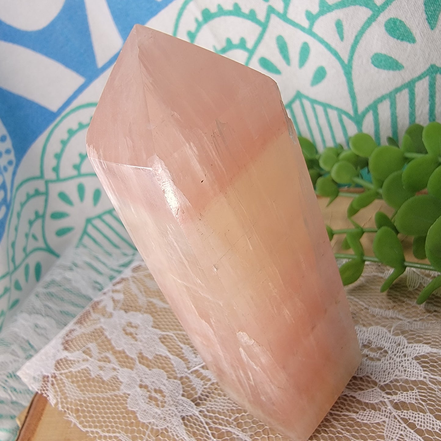 Pink Calcite Tower A