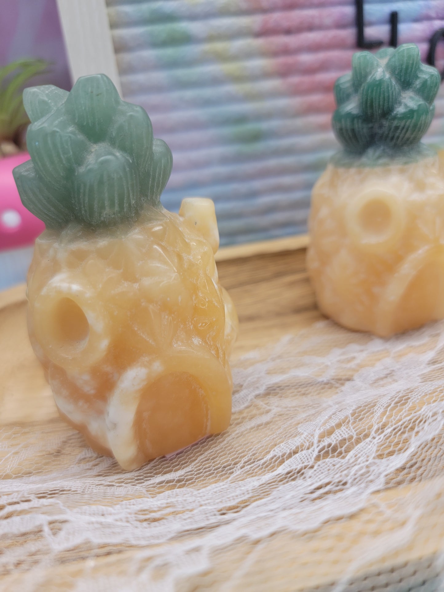 Orange Calcite Pineapple House