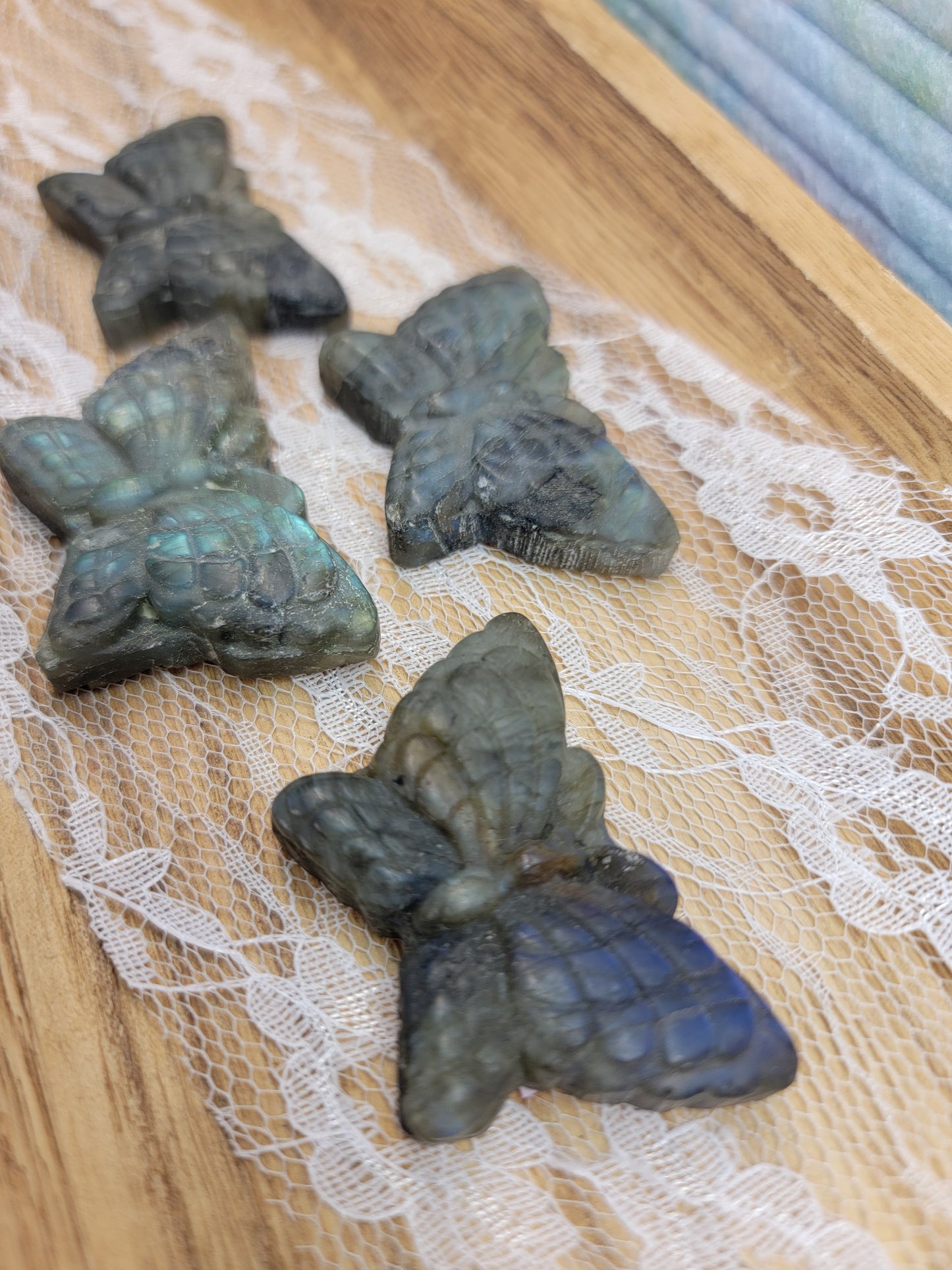 Labradorite Butterfly Carving