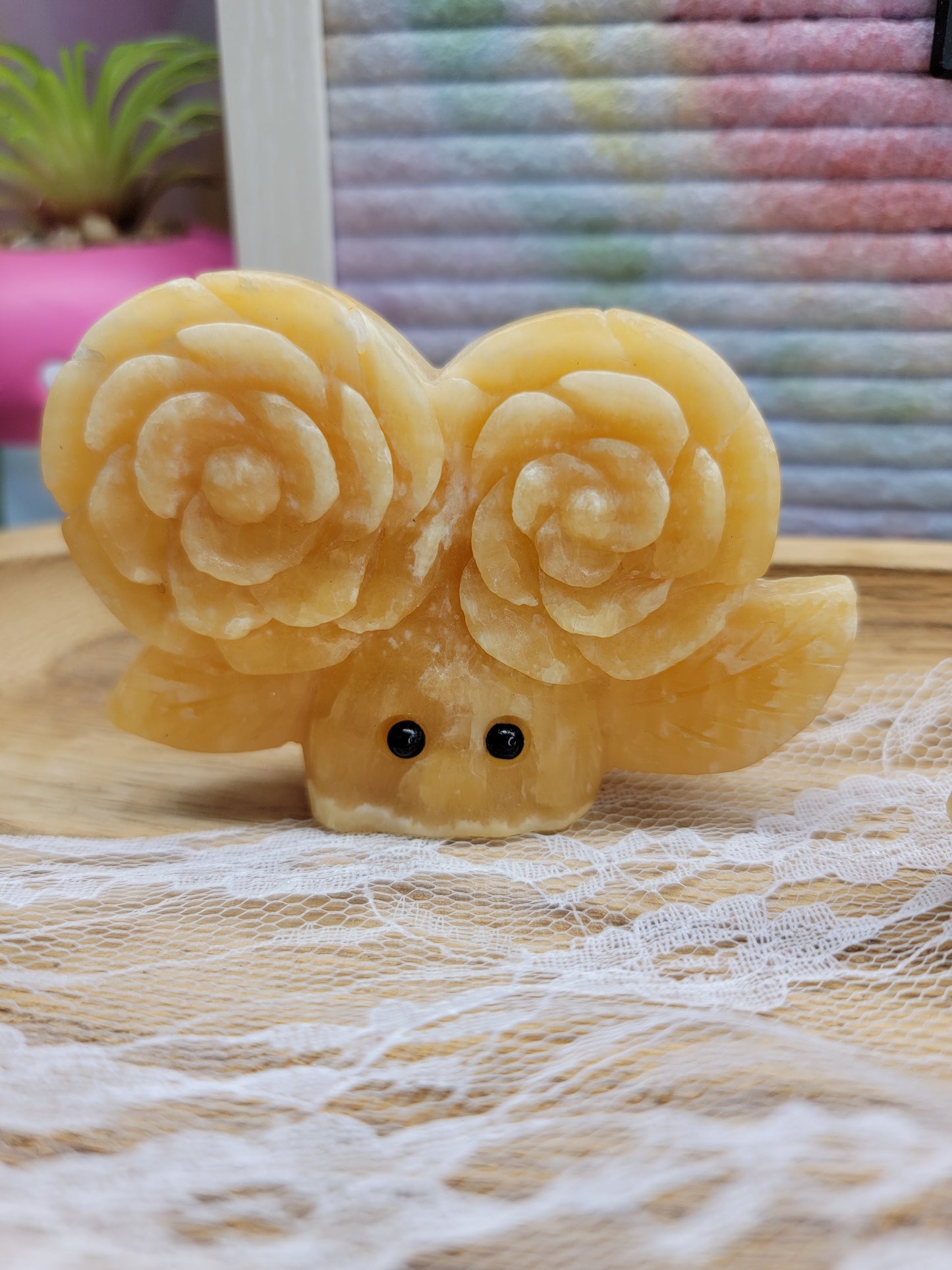 Orange Calcite Double Flower Cuties