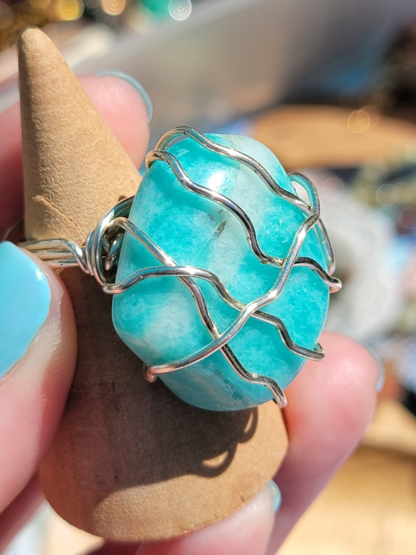 Amazonite Ring Size 8